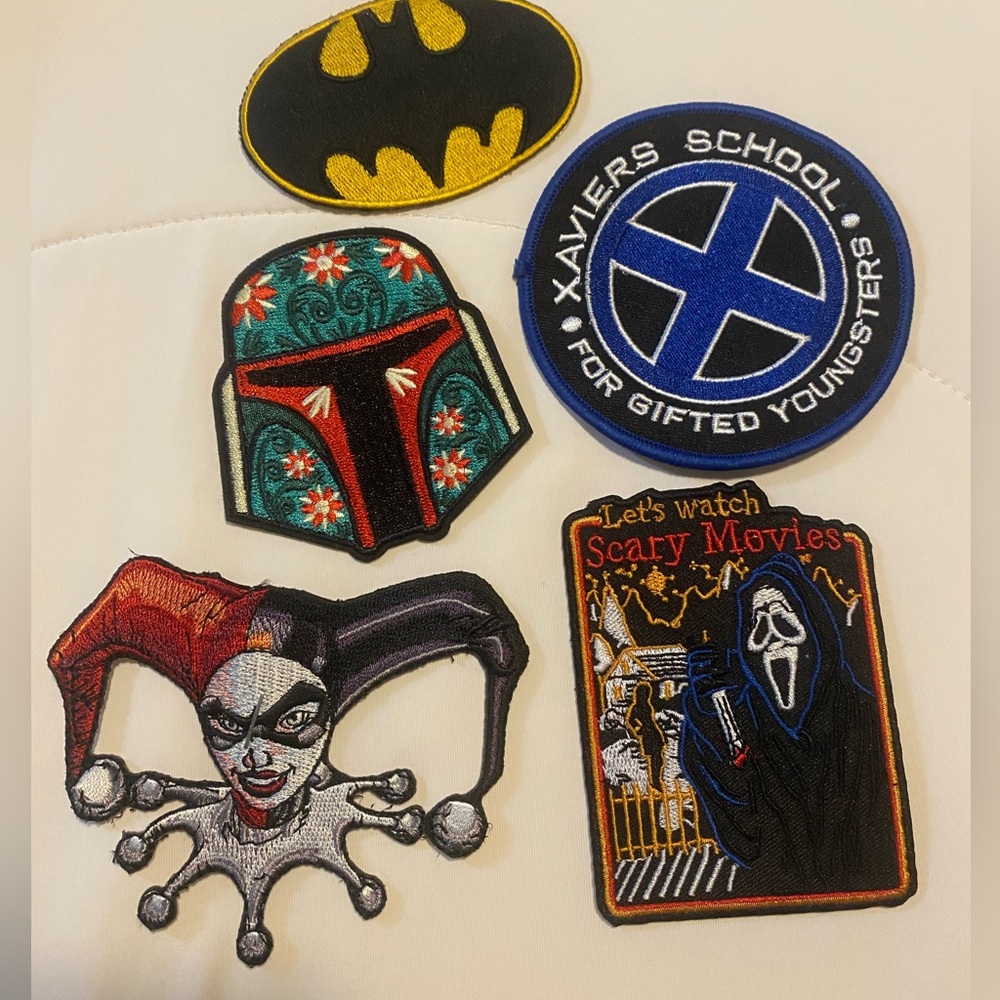 Star Wars, DC, and X-Men Patches